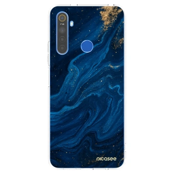 Picasee husă transparentă din silicon pentru Realme 5 - Blue
