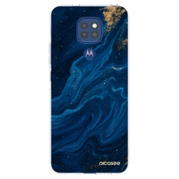 Picasee husă transparentă din silicon pentru Motorola Moto G9 Play - Blue