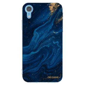 Picasee husă transparentă din silicon pentru Apple iPhone XR - Blue