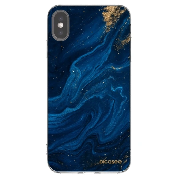 Picasee husă transparentă din silicon pentru Apple iPhone XS Max - Blue
