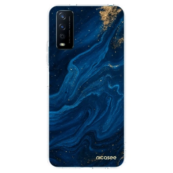 Picasee husă transparentă din silicon pentru Vivo Y11s - Blue