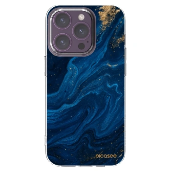 Picasee husă transparentă din silicon pentru Apple iPhone 14 Pro - Blue