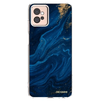 Picasee husă transparentă din silicon pentru Motorola Moto G32 - Blue
