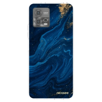 Picasee husă transparentă din silicon pentru Motorola Moto G72 - Blue