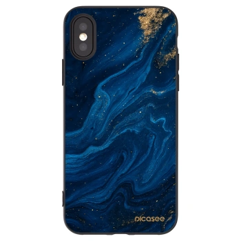 Picasee husă neagră din silicon pentru Apple iPhone X/XS - Blue