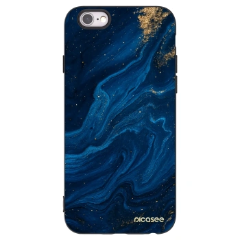 Picasee husă neagră din silicon pentru Apple iPhone 6/6S - Blue