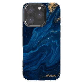 Picasee husă transparentă din silicon pentru Apple iPhone 16 Pro - Blue