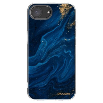 Picasee husă transparentă din silicon pentru Apple iPhone 16e - Blue