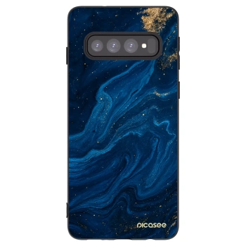 Picasee husă neagră din silicon pentru Samsung Galaxy S10 G973 - Blue