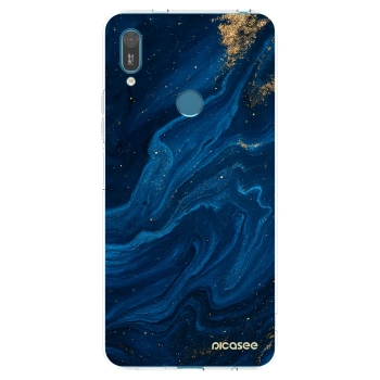 Picasee husă transparentă din silicon pentru Huawei Y7 2019 - Blue