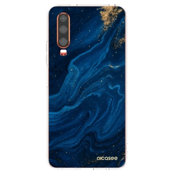 Picasee husă transparentă din silicon pentru Huawei P30 - Blue