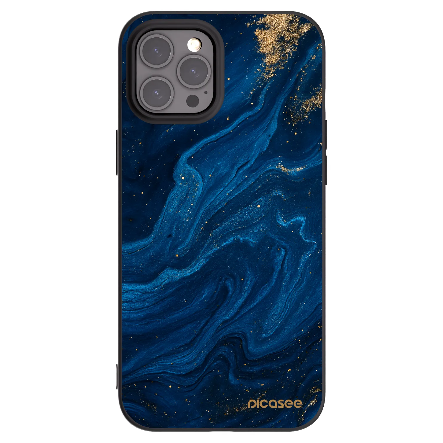 Picasee husă neagră din silicon pentru Apple iPhone 12 Pro Max - Blue