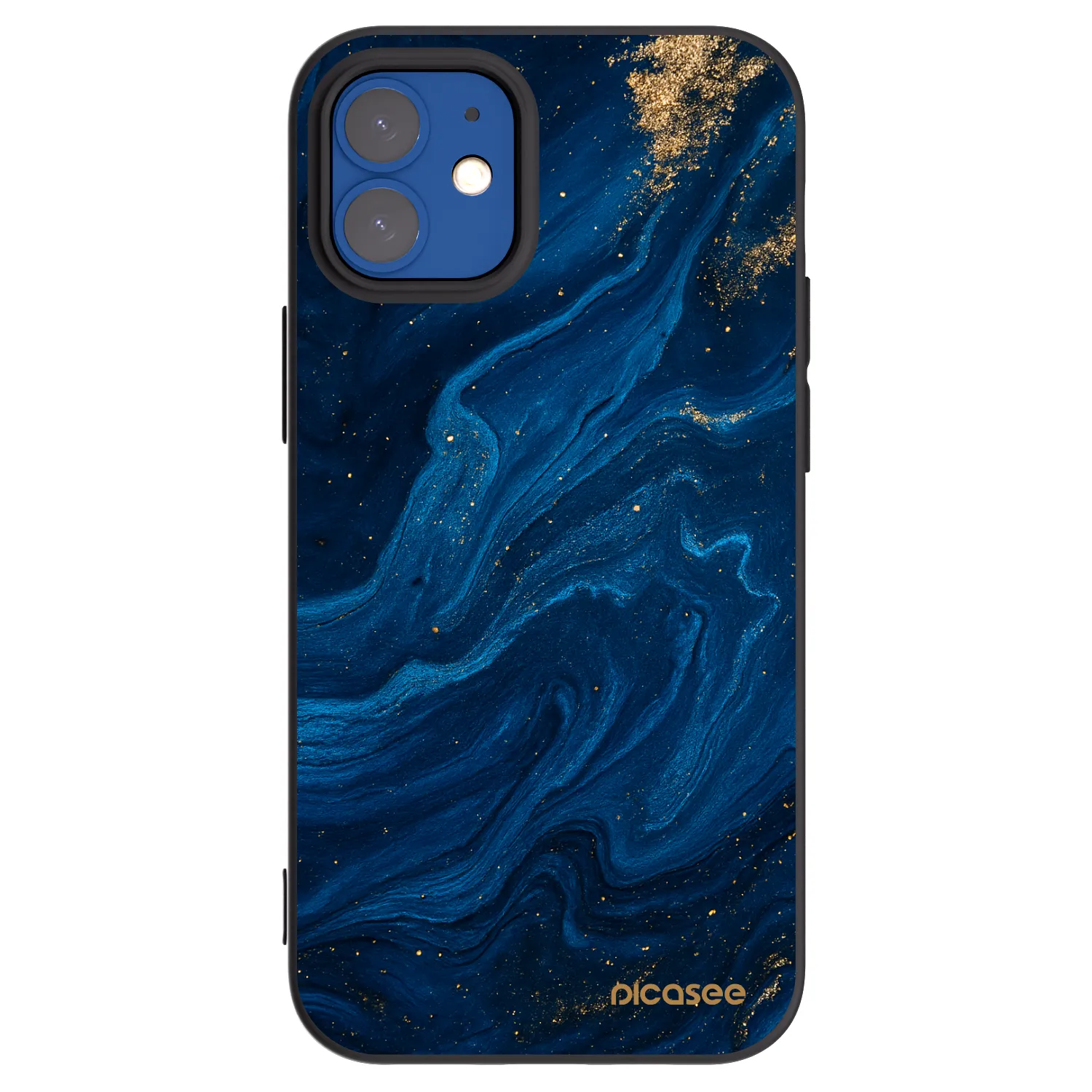 Picasee husă neagră din silicon pentru Apple iPhone 12 mini - Blue