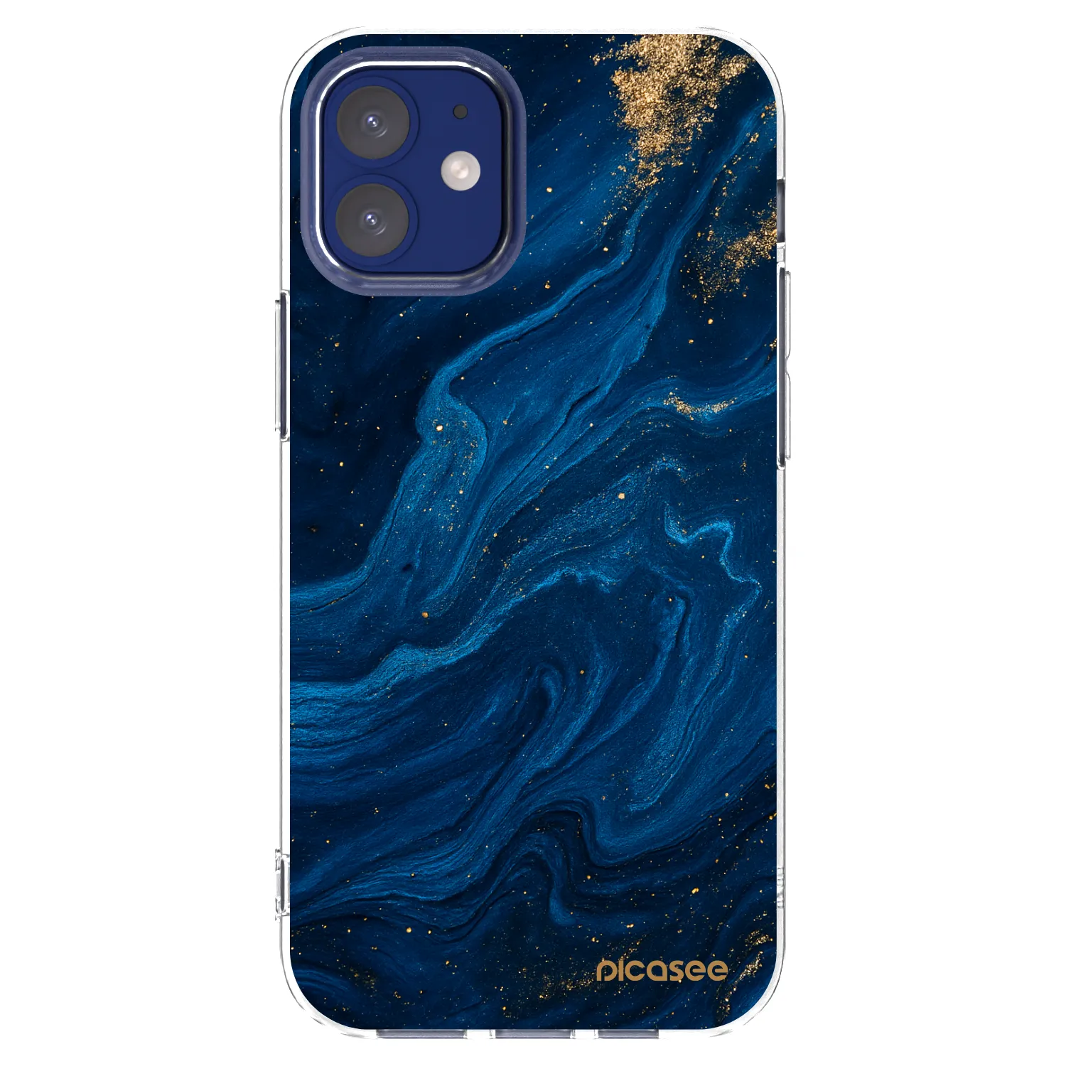 Picasee husă transparentă din silicon pentru Apple iPhone 12 mini - Blue