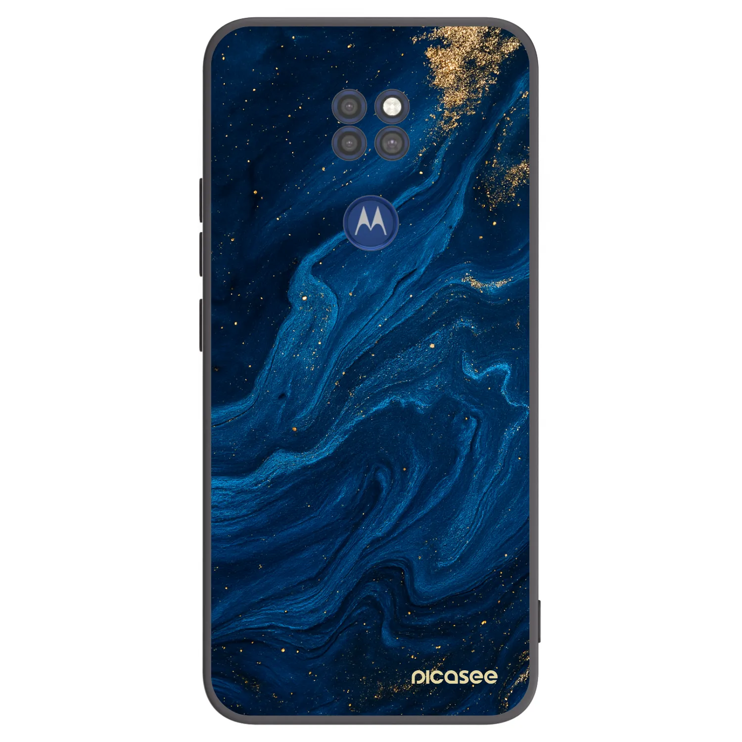 Picasee husă neagră din silicon pentru Motorola Moto G9 Play - Blue