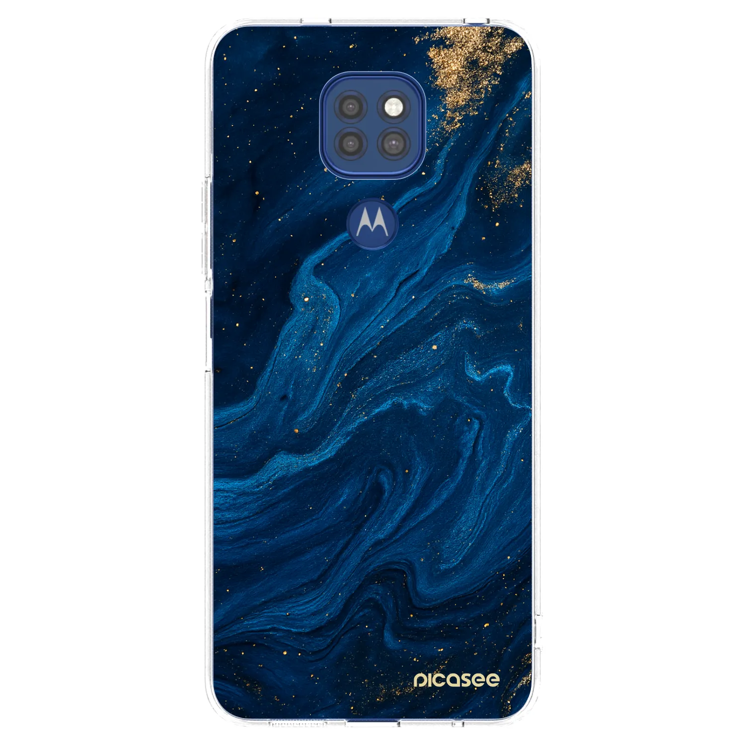 Picasee husă transparentă din silicon pentru Motorola Moto G9 Play - Blue