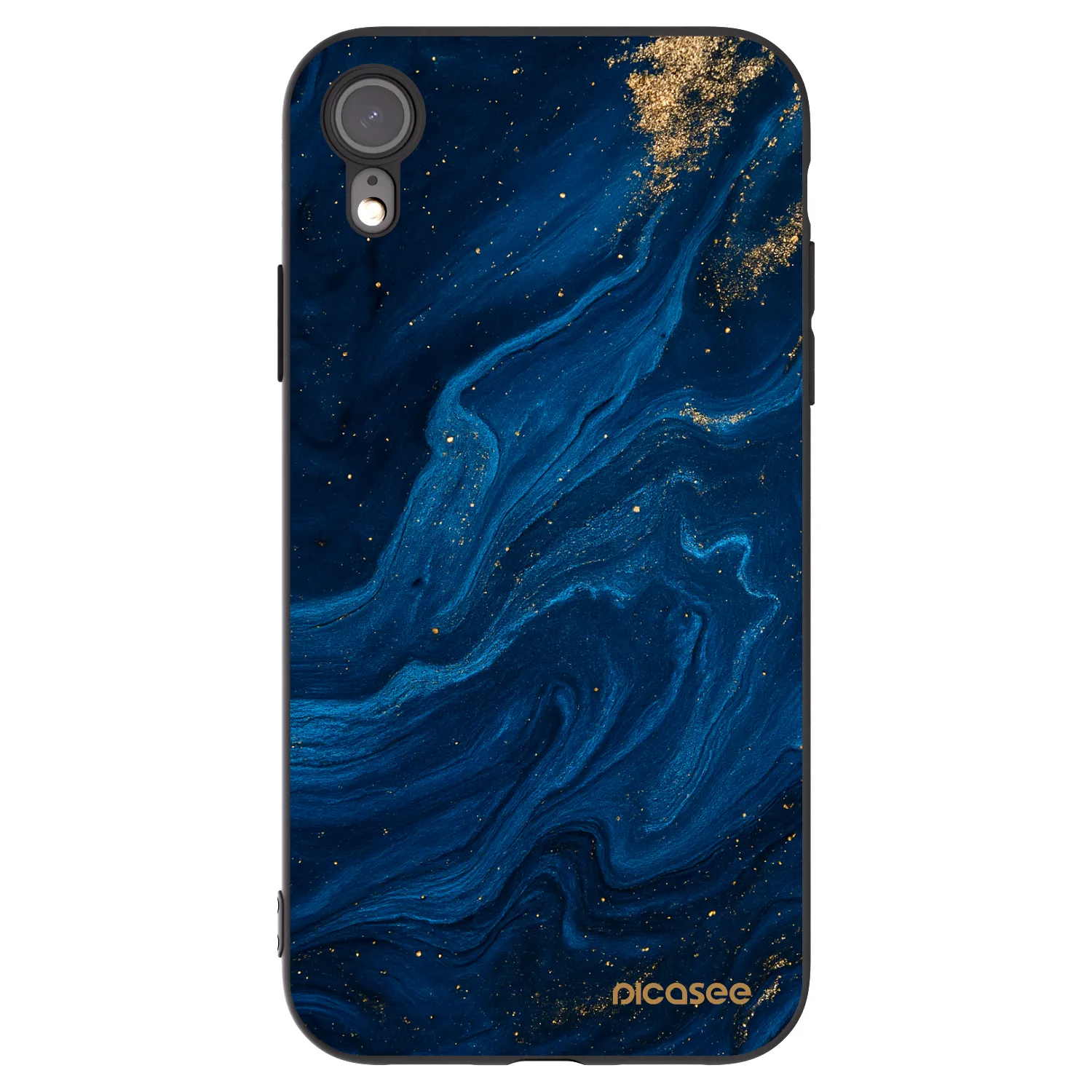Picasee husă neagră din silicon pentru Apple iPhone XR - Blue
