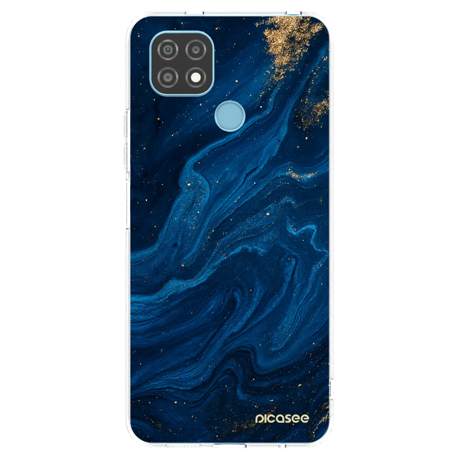 Picasee husă transparentă din silicon pentru Realme C21 - Blue