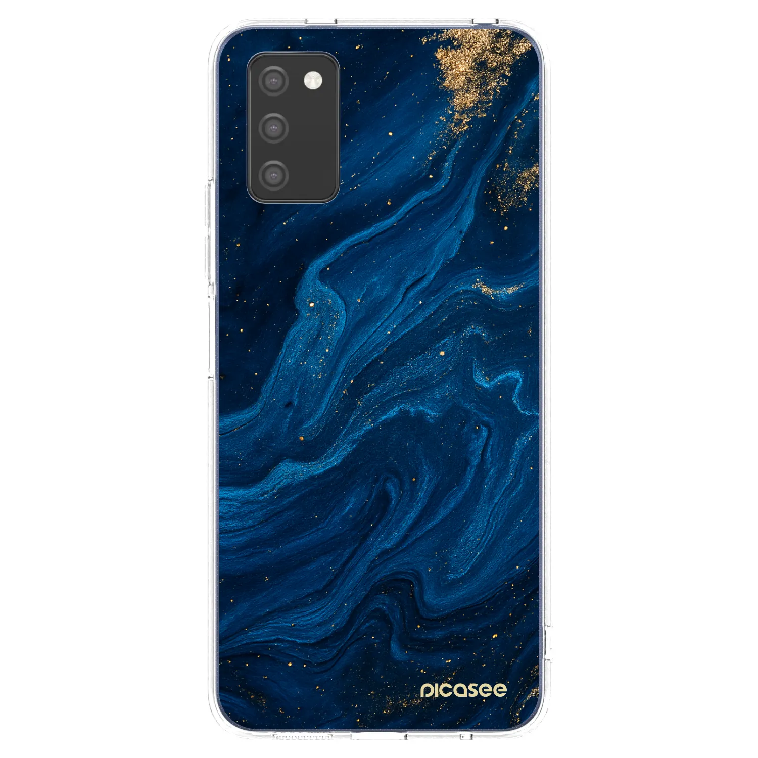 Picasee husă transparentă din silicon pentru Samsung Galaxy A03s A037G - Blue