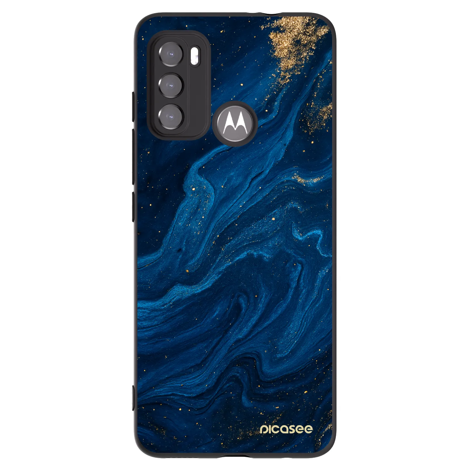 Picasee husă neagră din silicon pentru Motorola Moto G60 - Blue