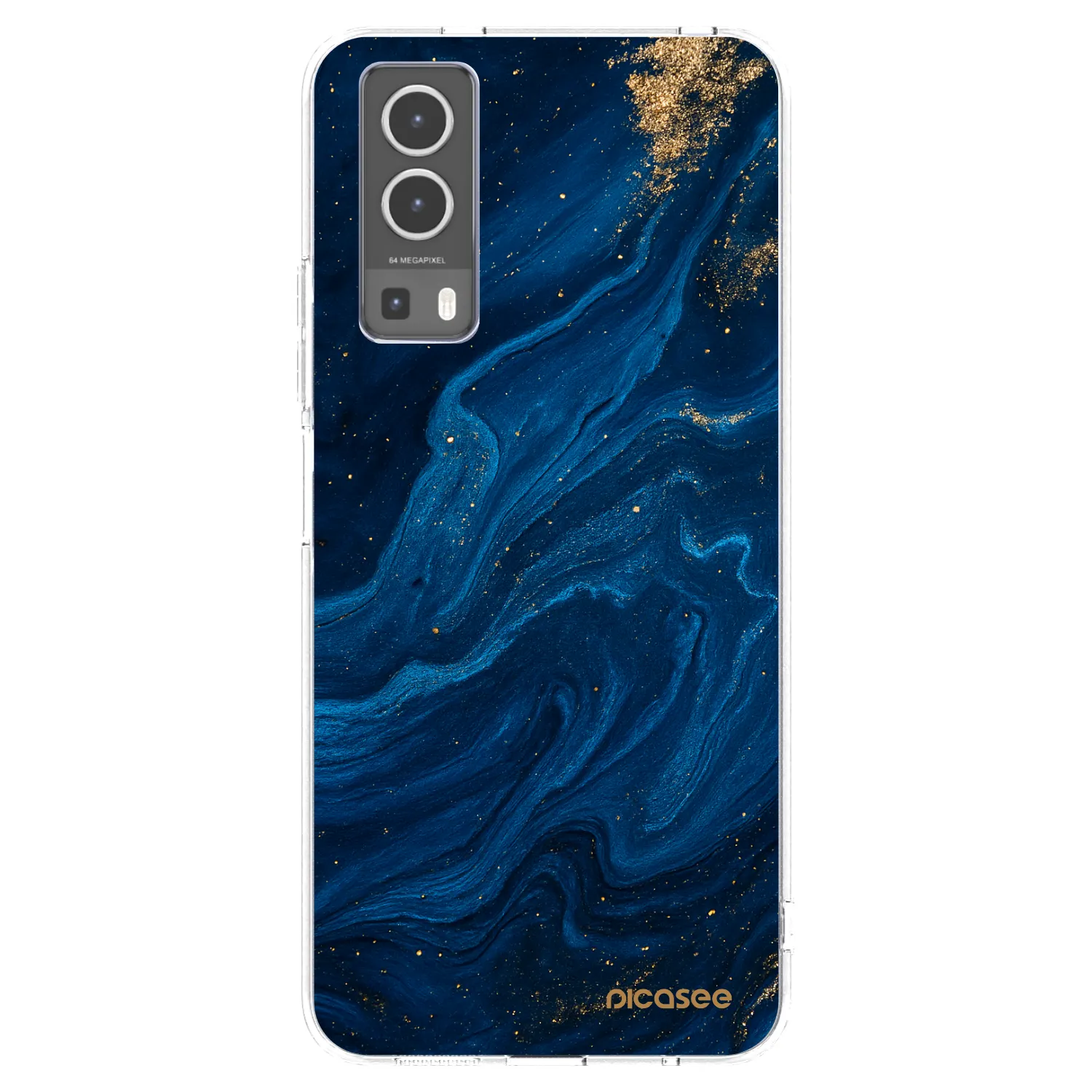 Picasee husă transparentă din silicon pentru Vivo Y72 5G - Blue