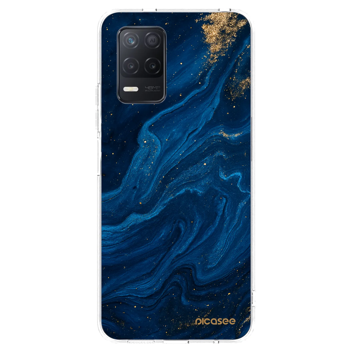 Picasee husă transparentă din silicon pentru Realme 8 5G - Blue