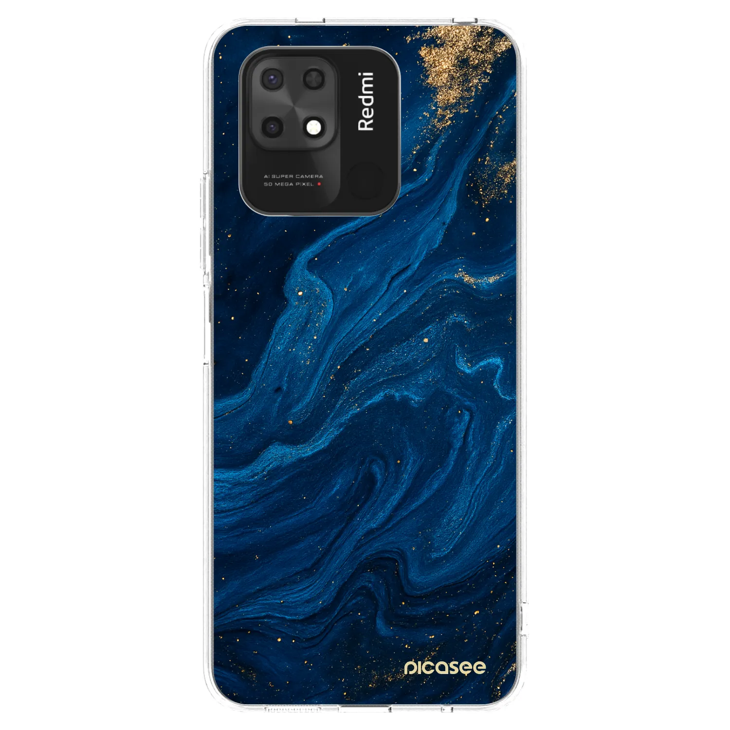 Picasee husă transparentă din silicon pentru Xiaomi Redmi 10C - Blue