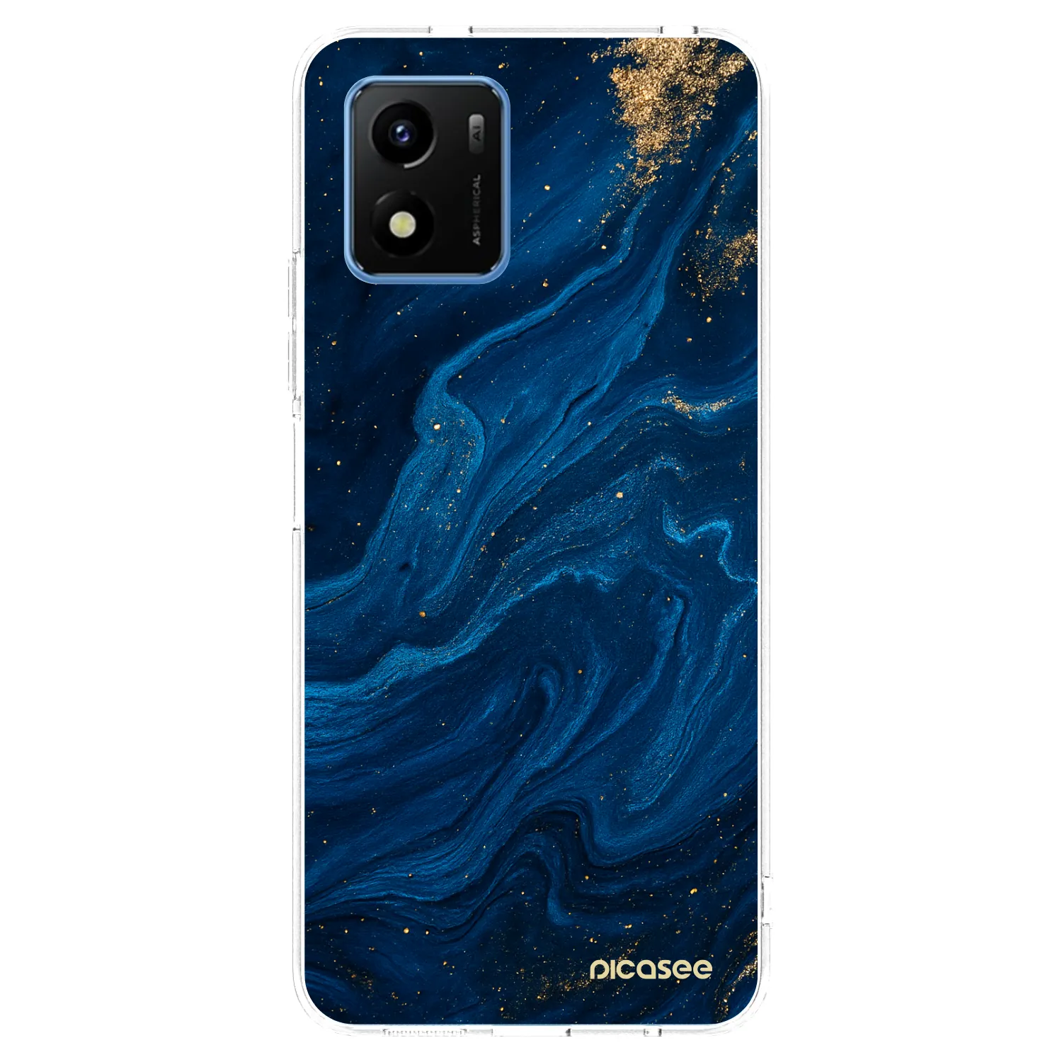 Picasee husă transparentă din silicon pentru Vivo Y01 - Blue