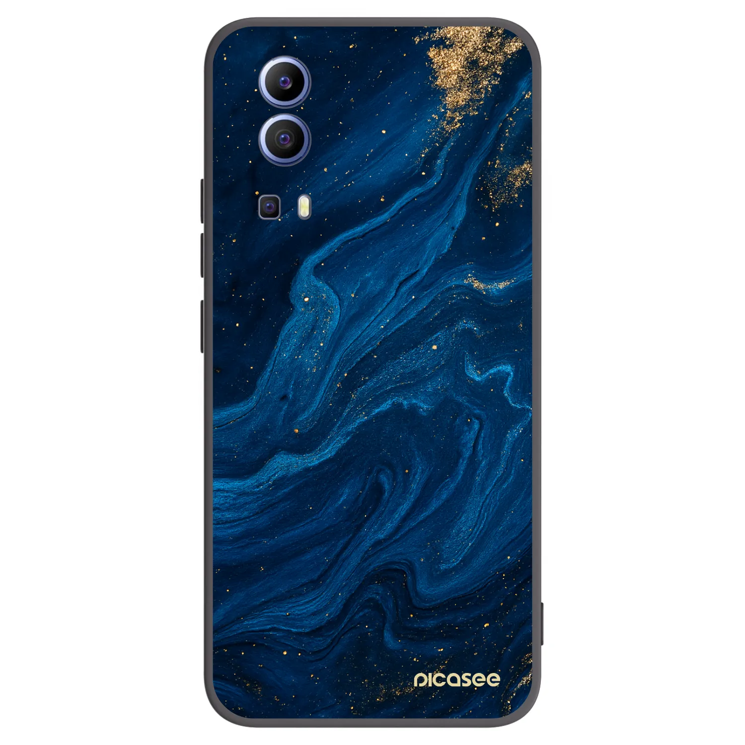 Picasee husă neagră din silicon pentru Vivo Y52 5G - Blue