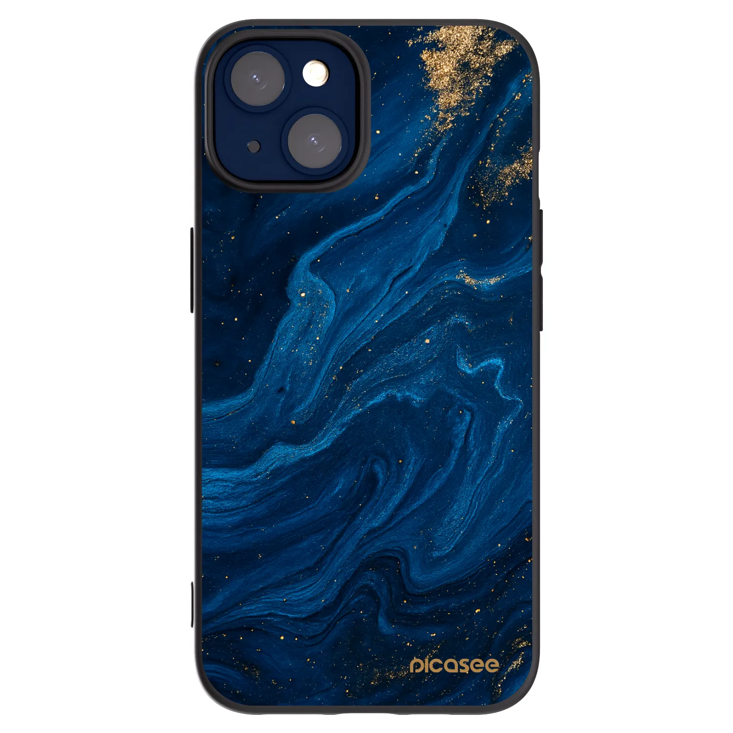 Picasee husă neagră din silicon pentru Apple iPhone 14 - Blue