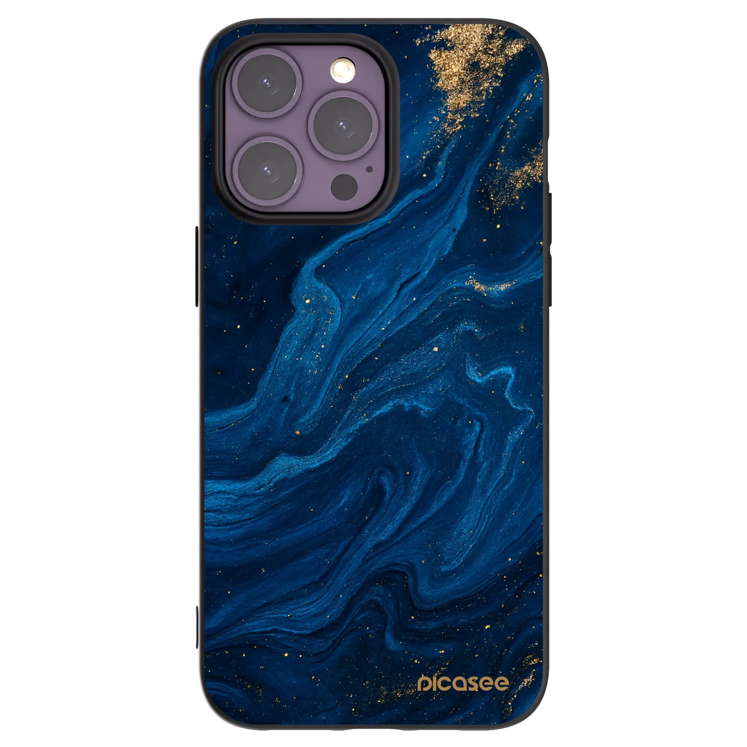 Picasee husă neagră din silicon pentru Apple iPhone 14 Pro Max - Blue
