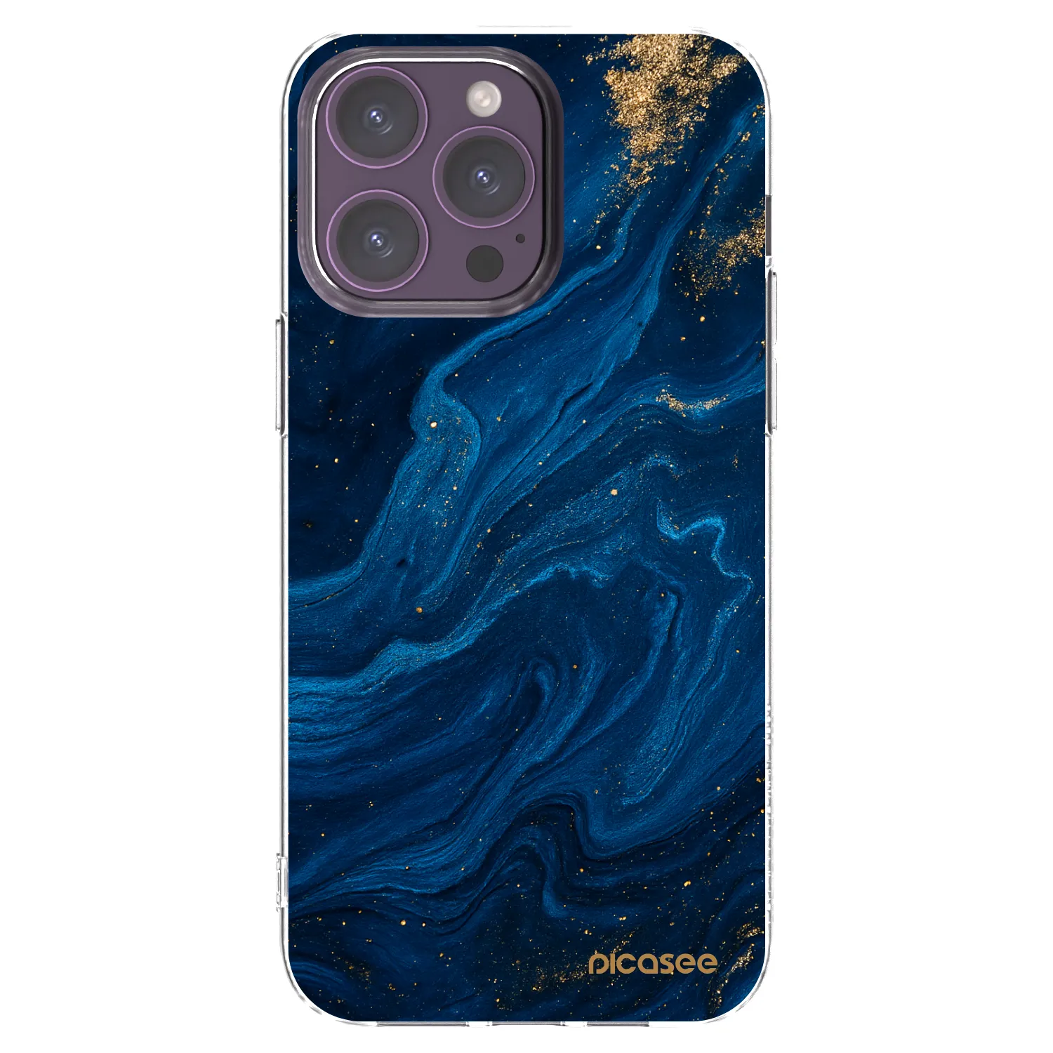 Picasee husă transparentă din silicon pentru Apple iPhone 14 Pro Max - Blue