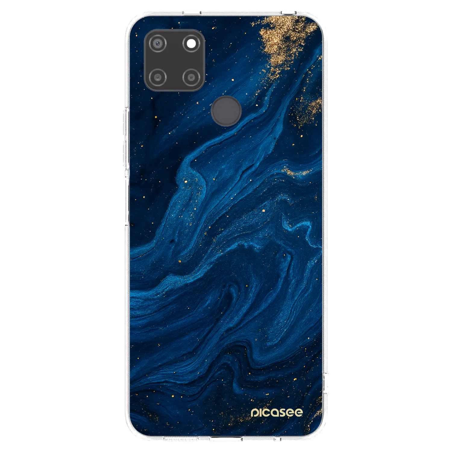 Picasee husă transparentă din silicon pentru Realme C21Y - Blue