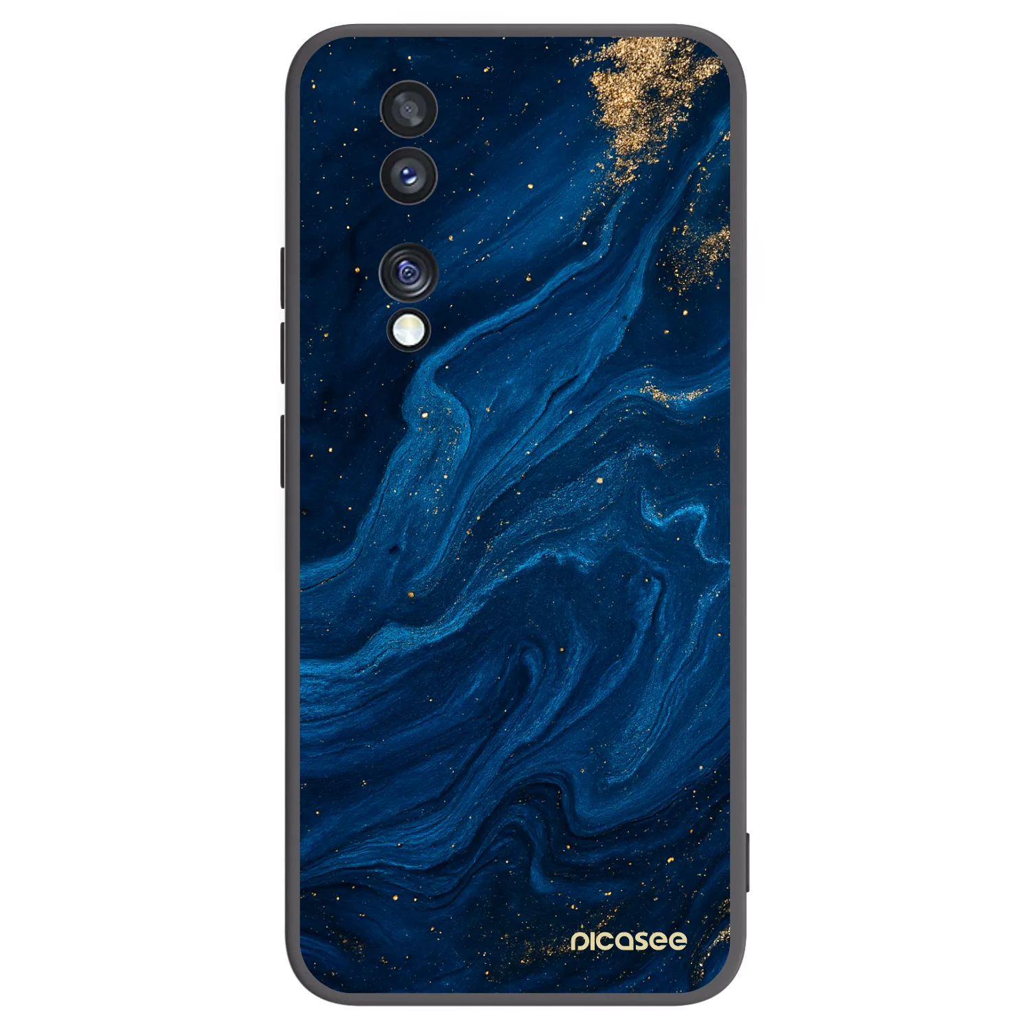 Picasee husă neagră din silicon pentru Honor 70 - Blue
