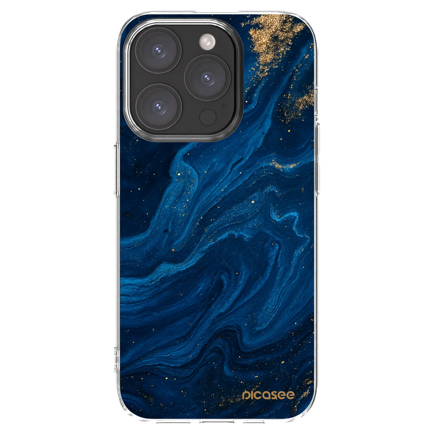 Picasee husă transparentă din silicon pentru Apple iPhone 15 Pro - Blue