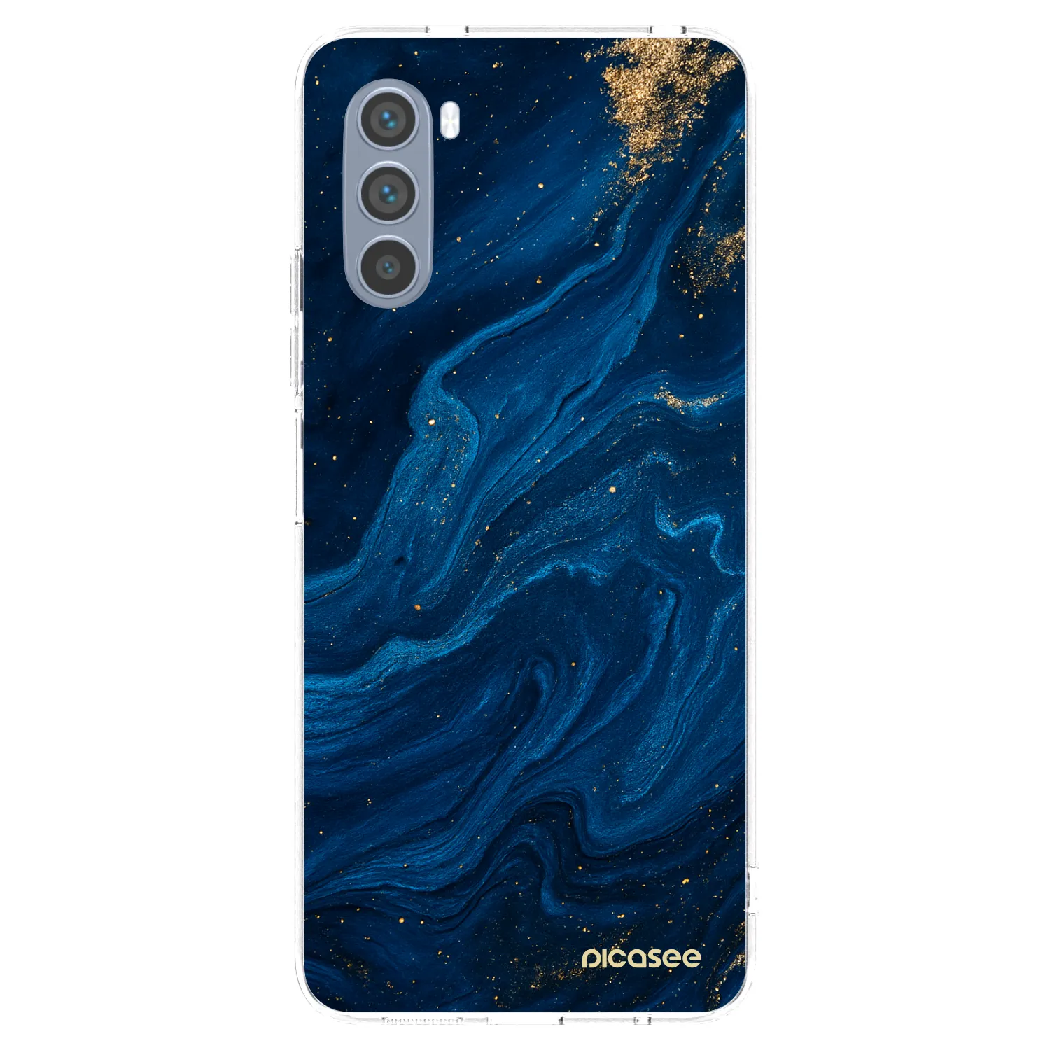 Picasee husă transparentă din silicon pentru Motorola Moto G62 - Blue