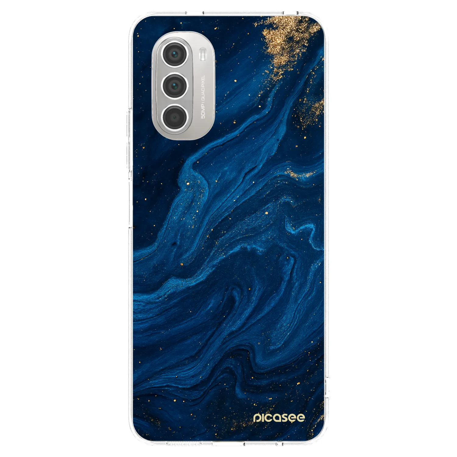 Picasee husă transparentă din silicon pentru Motorola Moto G51 - Blue