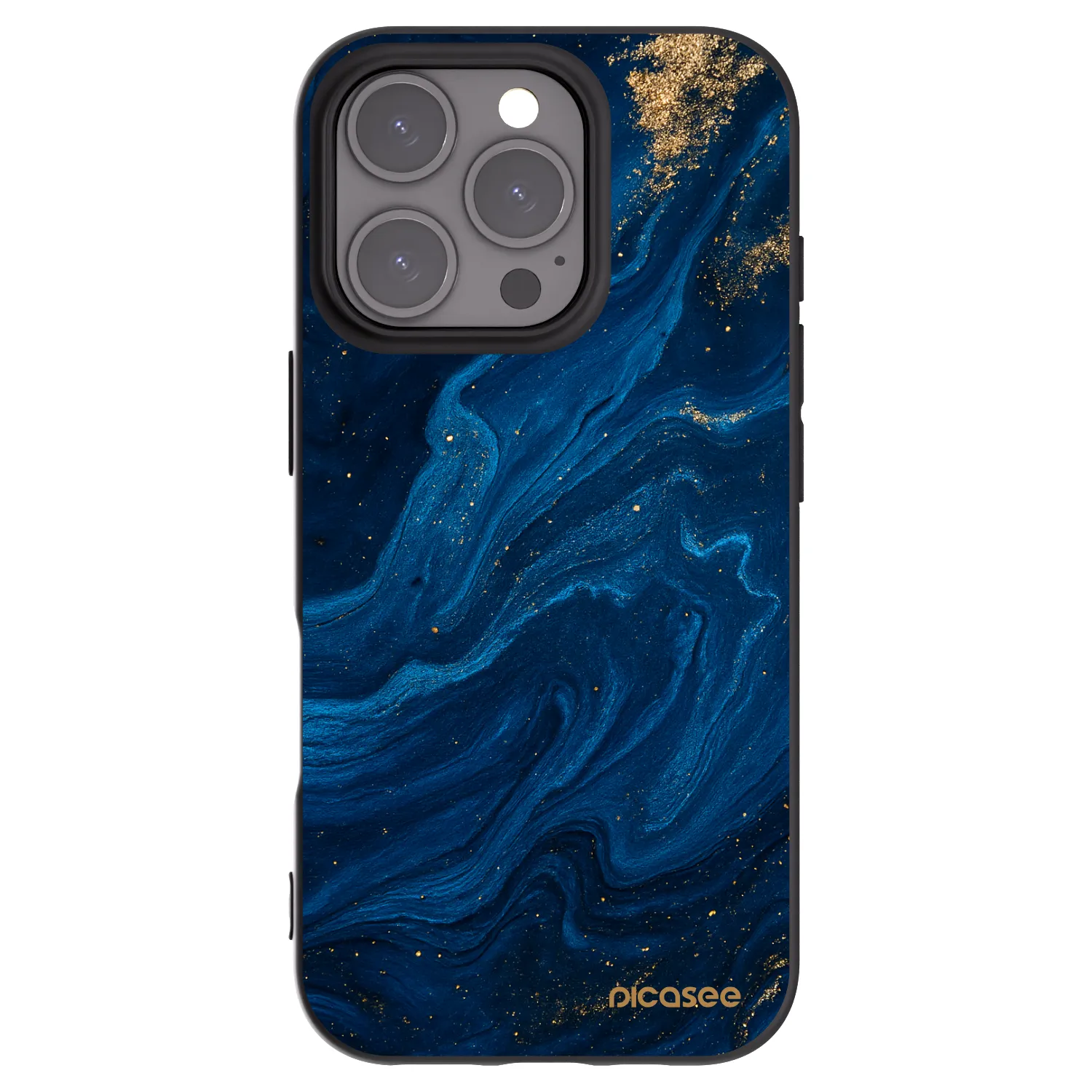 Picasee husă neagră din silicon pentru Apple iPhone 16 Pro - Blue