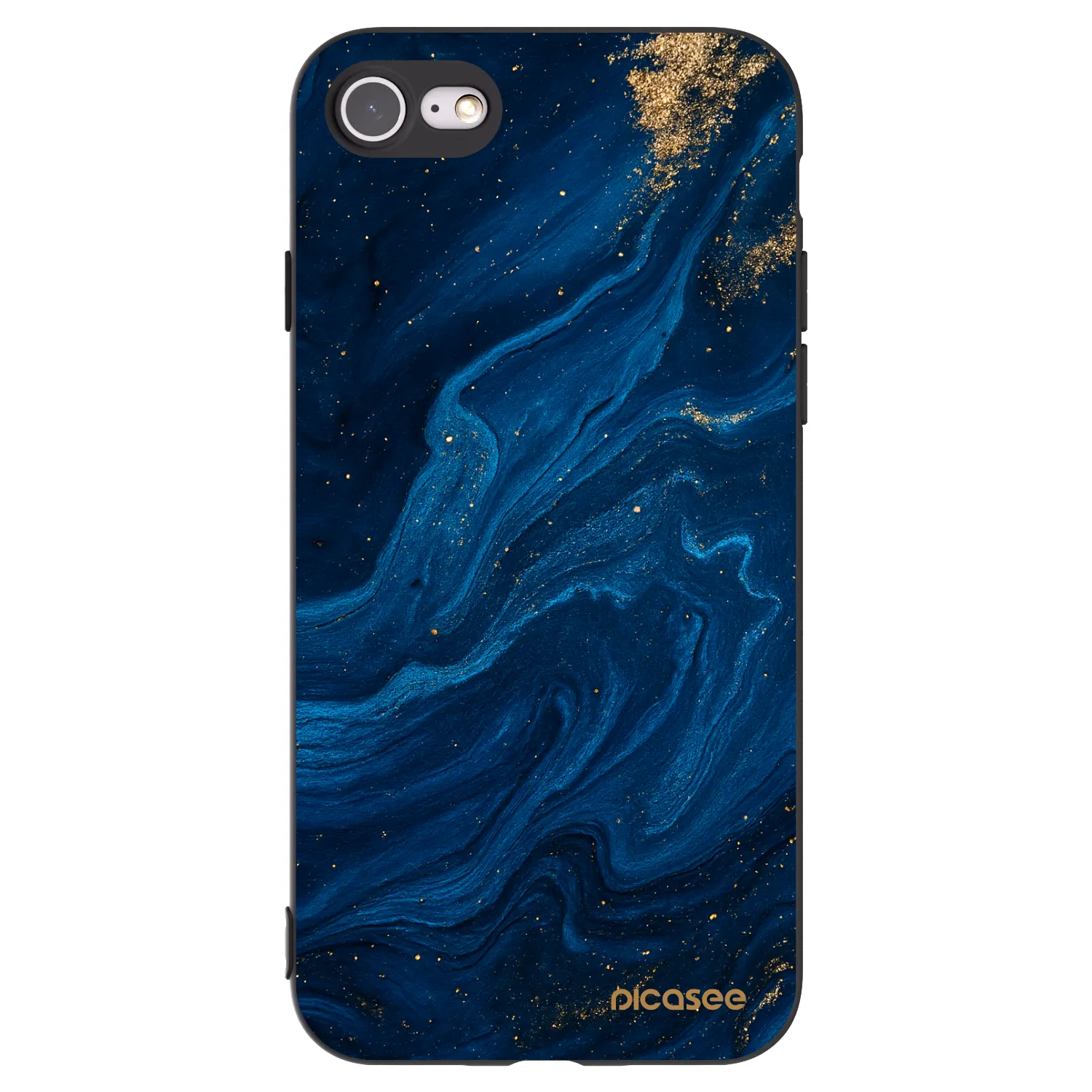 Picasee husă neagră din silicon pentru Apple iPhone 8 - Blue
