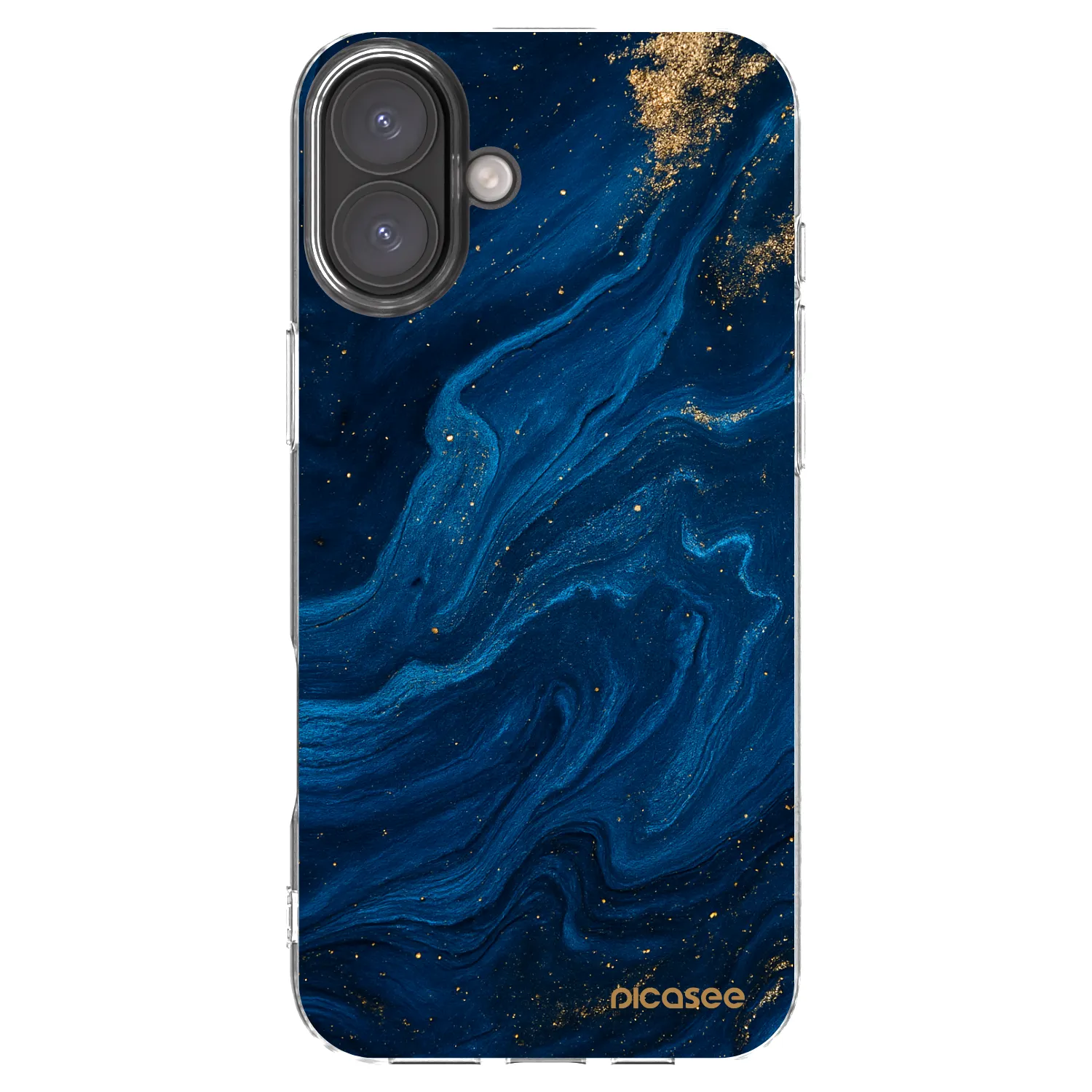 Picasee husă transparentă din silicon pentru Apple iPhone 16 Plus - Blue