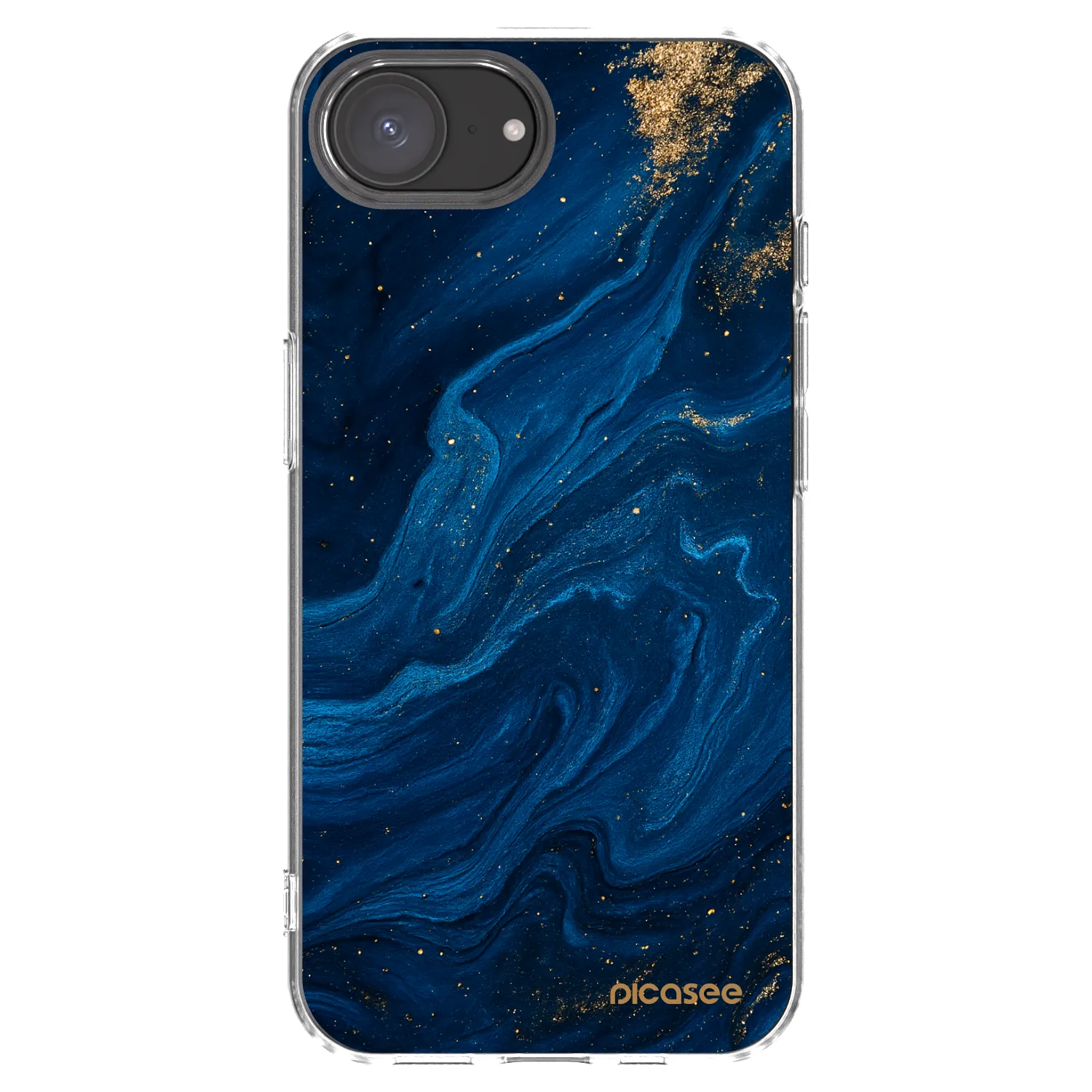 Picasee husă transparentă din silicon pentru Apple iPhone 16e - Blue