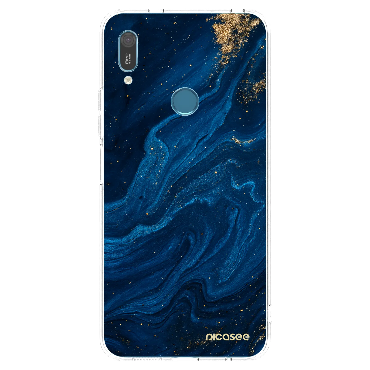 Picasee husă transparentă din silicon pentru Huawei Y6 2019 - Blue