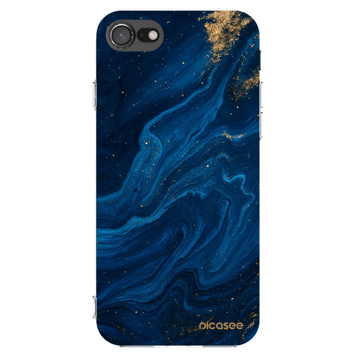 Picasee husă transparentă din silicon pentru Apple iPhone 8 - Blue