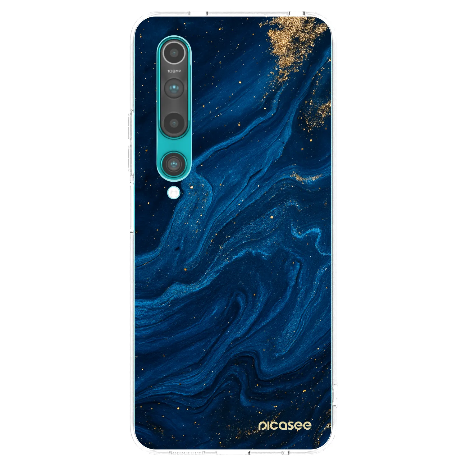 Picasee husă transparentă din silicon pentru Xiaomi Mi 10 - Blue