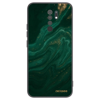Picasee husă neagră din silicon pentru Xiaomi Redmi 9 - Green