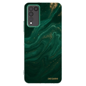 Picasee husă transparentă din silicon pentru Honor 10X Lite - Green