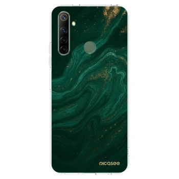 Picasee husă transparentă din silicon pentru Realme 6i - Green