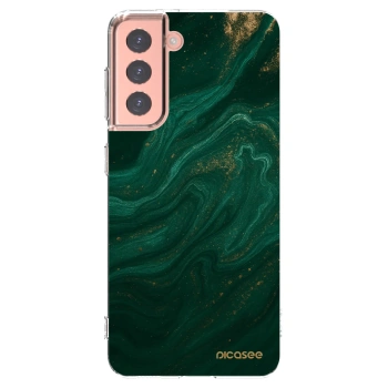 Picasee husă transparentă din silicon pentru Samsung Galaxy S21 5G G991B - Green