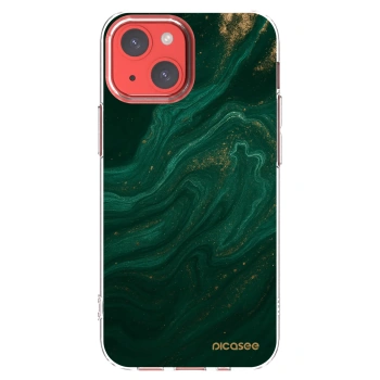Picasee husă transparentă din silicon pentru Apple iPhone 13 mini - Green
