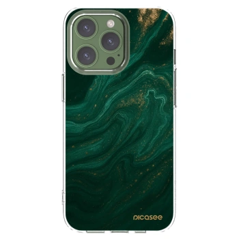 Picasee husă transparentă din silicon pentru Apple iPhone 13 Pro - Green